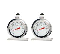 MALUGOGO 2pcs Oven Dial Thermometer Baking Oven Thermometer 3.15x1.77in Stainless Steel Glass Real-time Temperature Display Convenient to Carry and Store for Chefs and Home Users Baking