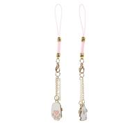 MALUGOGO 2pcs Phone Chain Key Hanging DIY Pendant Unique Design Alloy Rope Lovely Cellphone Charm Easy to Carry Not Easy to Fade for Daily Use