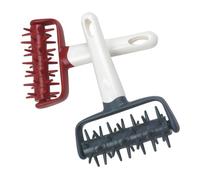 MALUGOGO 2pcs Pizza Hole Puncher Dough Roller Plastic Pastry Needle Wheel Lightweight and Easy to Store Baking Tool Prevents Dough Blistering for Mastering Pizza Preparation