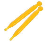 MALUGOGO 2pcs Resin Massage Tool Acupressure Pens for Face and Body, Yellow Gua Sha Board Blood Flow and Easy to Hold, for Full Body Relaxation and Muscle Relief