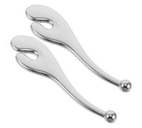 MALUGOGO 2pcs Reusable Eye Serum Applicator Stick for Facial Massage Silver Eye Cream Applicator Tools for Reducing Puffiness for Travel Skincare Routine