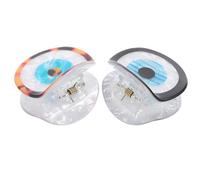 MALUGOGO 2pcs Small Hair Claw Clips for Fine Hair Plastic Non-slip Mini Claw Clips Evil Eye Design Easy to Use for Morning Beauty Routine