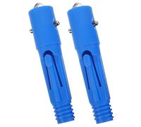 MALUGOGO 2pcs Threaded Tip Replacement for Broom and Pool Pole Handles, Plastic and Iron Extension Pole Adapters with 22mm Inner Diameter, Sturdy Threaded Rod Connectors for Household