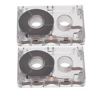 MALUGOGO 2pcs Voice Recording Cassette Tape Mini Blank Cassette Tape Strong Compatibility Versatile Use Plastic 60 Minute Recording Speeches and Jazz Music and Interview Machines