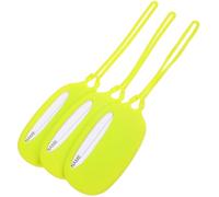 MALUGOGO 3 Pcs Silicone Suitcase Tags Luggage Tags Soft Sturdy Silicone Material Easy to Use Convenient Identification for Family Use 7.47x1.97x0.39in