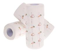 MALUGOGO 3 Rolls of Greaseproof Kitchen Paper Towels with Adorable Printed Patterns, Easy to Tear, Made from Pulp for Cooking, Food Wrapping, and Cleaning Tasks