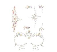 MALUGOGO 3 Sheets Glow in The Dark Face Gems Stickers Rhinestone Face Tattoos, Self Adhesive, Does Not Leave Residue, for Halloween and Carnival Parties