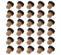 MALUGOGO 30pcs Reusable Wine Bottle Stoppers T-Shaped Cork Plugs Lightweight Leakproof Plastic and Wood Sealing Caps for Wine Bottles for Parties and Bars