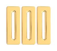 MALUGOGO 3pcs Basin Overflow Trim Rectangle Overflow Drain Cover Made of Zinc Alloy with Protective Function and Universal Fit Elegant Appearance Suitable for Bathroom and Kitchen Sink