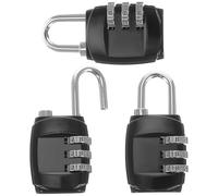 MALUGOGO 3pcs Combination Padlocks with 3 Digit Code for Trolley Case, Outdoor Use, Zinc Alloy Material, Accurate Keyhole Positioning, Easy to Carry for Many Occasions