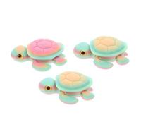 MALUGOGO 3pcs Luminous Turtle Ornaments Mini Turtle Figurines Mini Garden Figurines Glow in The Dark Figures Miniature Ocean Landscape Sea Sea Figure