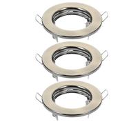 MALUGOGO 3pcs Metal Recessed Light Trim Ring for Mr16/gu10 Ceiling Spotlight Socket Frame Fixing Clips, Recessed Lighting Mounting Bracket for Flush and Tilted Spotlights