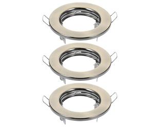 MALUGOGO 3pcs Metal Recessed Light Trim Ring for Mr16/gu10 Ceiling Spotlight Socket Frame Fixing Clips, Recessed Lighting Mounting Bracket for Flush and Tilted Spotlights
