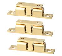 MALUGOGO 3pcs Metal Tension Roller Catch for Cupboard Doors with Adjustable Strength and Easy Installation, Brass and Copper Material for Home Use Cabinet and Wardrobe Door Ball Latches