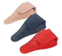 MALUGOGO 3pcs Scissor Holder Bag Grooming Scissor Bag Pu Material Unique Style Chic Design Versatile Use Keep Scissors at Your Side for Manicure and Pedicure Random Color