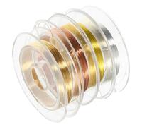 MALUGOGO 4 Rolls Fine Copper Wire for Nail Art Supplies Decorative Nail Art Lines with Assorted Colours Easy to Clean Metal Wire Highlights