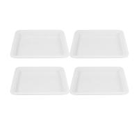 MALUGOGO 4pcs Chemical Experiment Trays Lab Sample Storage Pans Acid Alkali Resistant Plastic Laboratory Reagent Trays 24.6x18.5x2.7cm for Scientific Testing and Teaching
