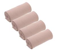MALUGOGO 4pcs Cotton Elastic Bandage Wraps for Tummy and Head Support, Sturdy Khaki Cotton Material with Comprehensive Protection and Joint Muscle Support, for Injury and Emergencies