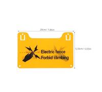 MALUGOGO 4pcs Electric Fence Warning Boards Bright Yellow Pvc and Rounded Corners for Mounting on Walls Or Electric Fence Posts Farm Safety Sign