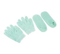 MALUGOGO 4pcs Gel Gloves Socks Moisturizing Spa Washable Plant Gel Material for Women Assorted Style Hand and Foot Care