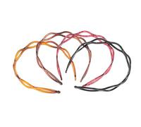 MALUGOGO 4pcs Mesh Hollow Headbands Set for Women, Breathable Oxford Fabric Hair Accessories in Black, Brown, Wine Red, Dark Coffee - Face Washing Hairband, Workout Headwear for Stylish