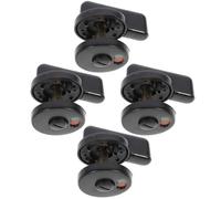 MALUGOGO 4pcs Plastic Toilet Door Lock Privacy Indicator with Rotatable Handle Easy Installation Black for Public Toilet Bathroom Partition in Restaurants and Beauty Salons