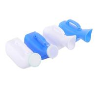 MALUGOGO 4pcs Portable Plastic Urine Bottles with Lid for Women and Elderly, Smooth Surface, 1000ml and 1200ml Capacity, Household and Travel Use Reusable Urinal Containers