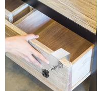 MALUGOGO 4Pcs Stainless Steel Drawer Front Installation Clamps with Engineering Nylon Round Pads, Universal Cabinet Hardware Panel Fixing Clips for Woodworking and Cabinet Assembly