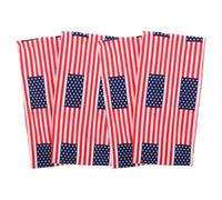 MALUGOGO 4pcs Wide Hairband for Women and Patriotic Soccer Design Sweat Absorbing Elastic Polyester Headbands Sports Hair Accessories for Game Day