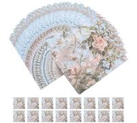 MALUGOGO 5 Packs of Decorative Tissue Paper Napkins 20 Sheets Each, Strong Water Absorption, Colourful Flower Print Design for Holiday Parties and Home Use