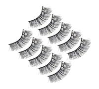 MALUGOGO 5 Pairs Classic False Eyelashes for Women, Comfortable Artificial Fiber Lashes, Natural Looking and Not Easy to Deform, for Stage Performance and Latin Dance Makeup Accessories