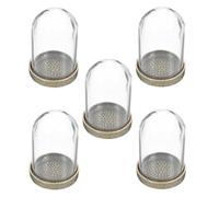 MALUGOGO 5 Sets Immortal Flower Cover Micro Landscape Glass Dome with Glass and Smooth Surface Design for Plant DIY and Decoration Protective Cover
