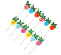 MALUGOGO 50pcs Coconut Tree Cocktail Sticks Wooden Drink Picks for Garnishing Drinks and Cheese, Stronger Than Traditional Toothpicks, for Festivals and Festive Occasions