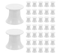 MALUGOGO 50pcs Flip Top Plastic Toothpaste Caps Self-Closing No Mess Squeeze Toothpaste Covers for 28mm Tubes Bathroom Travel Accessory
