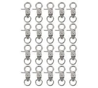 MALUGOGO 50pcs Silver Zinc Alloy Parrot Cage Lock Quick Installation and Universal Compatibility, Escape Proof Bird Cage Door Clamp for Chicken Coop Use