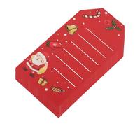 MALUGOGO 50pcs Trapezoidal Christmas Tags Holiday Present Tags Decorative Paper Labels Elegant Festive Design Unique Style for Birthdays and Holidays