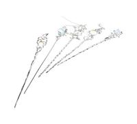 MALUGOGO 5pcs Alloy Hair Stick Pins with Moon and Star Shapes Lustrous Glow and Shimmering Star Accents Elegant Chinese Hanfu Style Hair Accessories for Formal Events