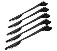 MALUGOGO 5pcs Dual Head Eyebrow Brush Comb with Precise Application and Multipurpose Utility, Black Pp Bristles Makeup Tool for Professional Makeup Artists and Women