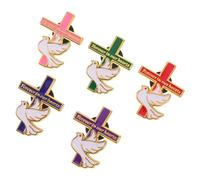 MALUGOGO 5pcs Funeral Tribute Lapel Pins Alloy Memorial Keepsake Brooches Scratch-resistant Finish, Christian Remembrance Gifts for Funeral Favors and Memorial Service