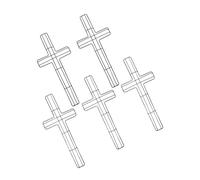 MALUGOGO 5pcs Metal Wire Wreath Frames Cross Shaped Floral Hoop Rings for Christmas Easter Holiday DIY Craft Decorations Religious Wedding Church Wall Hanging