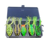 MALUGOGO 5pcs Set Bionic Fishing Lure Bait with Snag Free and Weedless Design, Pvc Material Hard Swimming Baits for Freshwater Fishing