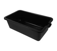 MALUGOGO 6l Plastic Oil Drain Pan for Engine Oil and Fluids Easy Pouring and Spill Prevention for Car Maintenance and Home Garages Black Large Drip Tray