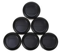 MALUGOGO 6pcs Black Eyeshadow Replacement Box for Travel, Lightweight Makeup Storage and Organization Case Made of Sturdy, Abs, and Pp Materials, Compact Makeup Accessories Organizer