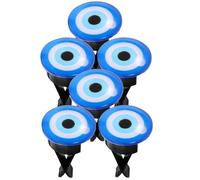 MALUGOGO 6pcs Car Vent Diffuser Clips Evil Eye Glass Air Freshener Lightweight Creative Stylish Aroma Ornament Portable Long-term Use for Car