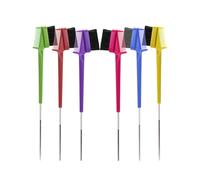 MALUGOGO 6pcs Double Head Eyebrow Brush Set for Women Multifunctional Abs Handle and Smooth Finish, Stylish Double Side Comb Brushes for Professional Salon and Store Use Random Color