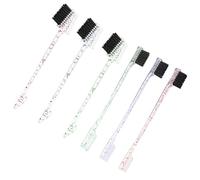 MALUGOGO 6pcs Eyebrow Brush Kit Double Heads Multi-ended Small Makeup Brow Brushes with Abs Nylon Material Assorted Color for Daily Life Makeup Use Shaping and Brushing Eyebrows