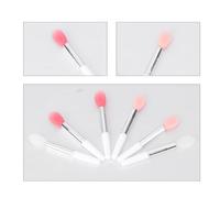 MALUGOGO 6pcs Silicone Lip Makeup Brushes Portable Single Head Lipstick Applicator Makeup Tool Kit for Uniform Colour Application, Suitable for Professional Beauty Salon and Home Use