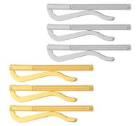 MALUGOGO 6pcs Vintage Alloy Money Clips for Bifold Wallets and Credit Cards Spring Loaded Wallet Clip with Secure Cash Holding and Easy Installation and DIY Upgrades