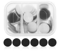 MALUGOGO 72pcs Electric Foot File Callus Remover Pads Resin Gauze Sanding Discs with Rough Surface Design Black for Home Pedicure Heel Grinding