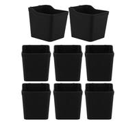MALUGOGO 8pcs Pegboard Storage Bins for Efficient Storage Solutions in Garage and Craft Room, Black Abs Multifunctional Organizers Modern Design for Nail and Screw Organization